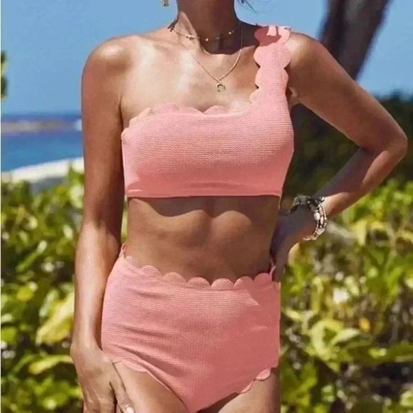 Bikini Women Push-Up Padded Bikini High Waisted Swimsuits Pink Size Large NWOT - Picture 1 of 9